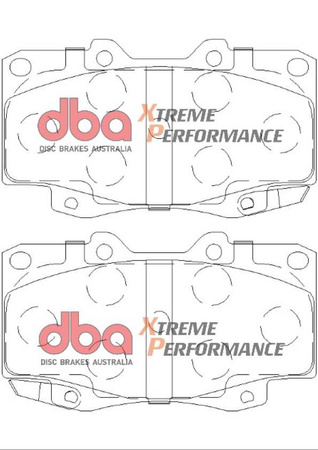Přední brzdové destičky DBA Brake Pads Xtreme Performance ECE R90 certified Hawk HB316x.670 - DB1739XP TOYOTA Aust NZ Malaysia and Philippines Fortuner Hi-Lux Double Cab KUN25 Extra Single AHT KUN26 MRO