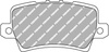 Zadní brzdová destička Ferodo Racing DS2500 FCP1862H HONDA Civic VIII CIVIC-IX FK,