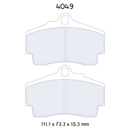 Brzdové destičky Carbone Lorraine RC6 - Porsche 996 3,4/ 3,6 Carrera  (97-05)
