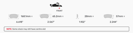 Přední brzdová destička Ferodo Racing DS3.12 FRP3151GB PORSCHE 911 991 Cayman Cayman