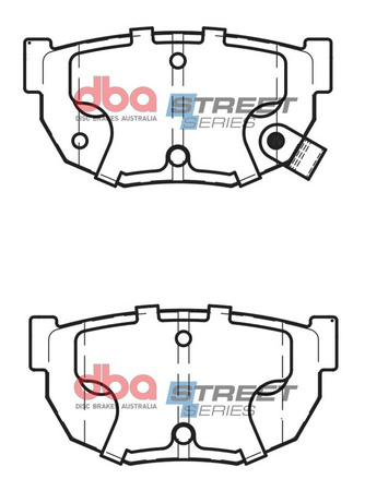 Zadní brzdové destičky DBA Brake Pads Street Series Ceramic - DB325SS NISSAN Silvia S14 S15