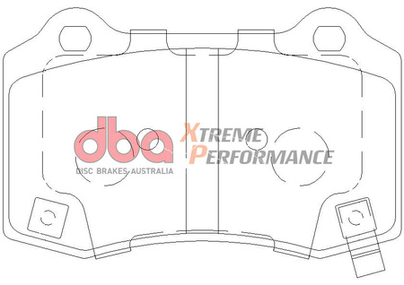 Zadní brzdové destičky DBA Brake Pads Xtreme Performance Hawk HB194x.570 - DB2260XP CHRYSLER USA 300C DODGE Challenger Charger Magnum JEEP Grand Cherokee TESLA Model S AWD RWD X