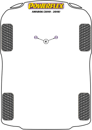 Vodicí kolík kola PowerAlign Polyuretanové pouzdro Powerflex Road Series Volkswagen Amarok (2010-2018) PF99-514-15