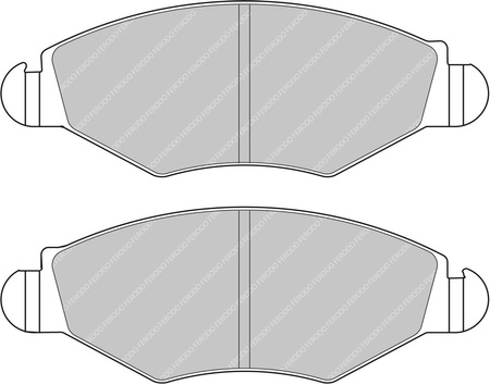 Přední brzdová destička Ferodo Racing DS2500 FCP1378H CITROEN Saxo Xsara PEUGEOT 206 306