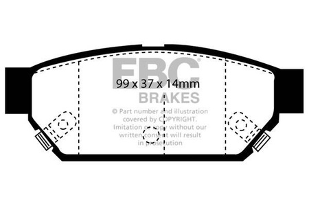 DP3986C - Sada brzdových destiček Série REDSTUFF EBC Brakes