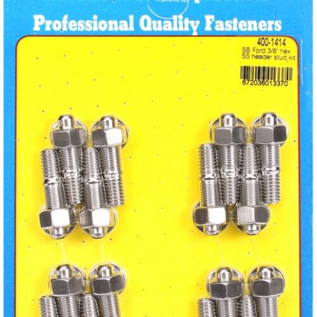 Sady čepů pro záhlaví ARP 400-1414 "SB Ford 3/8"" hex SS header stud kit" Ford Small Block