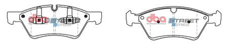 Přední brzdové destičky DBA Brake Pads Street Series Ceramic - DB2048SS MERCEDES-BENZ E-Class T211 E500 4Matic W211 G-Wagon W463 G55 AMG Supercharged GL-Class X164 GL320 GL350 GL420 GL450 GL500 M-Class W164 ML280 ML300 ML320 ML350 ML420 ML450 ML500