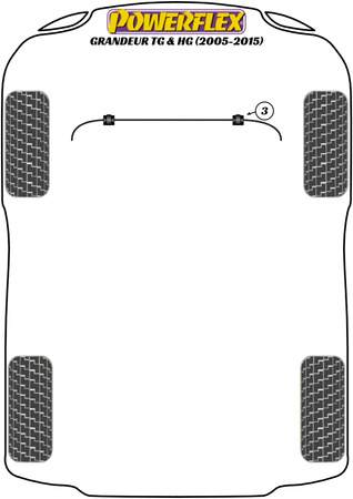 Přední stabilizátor 20mm  Polyuretanové pouzdro Powerflex Road Series Hyundai Grandeur TG/HG (2005 - 2015) PFF26-103-20