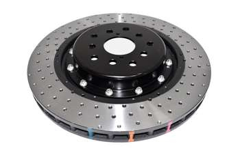 Přední brzdový kotouč DBA 5000 series - Křížově vrtané/prohlubně - DBA53050BLKXD-10 SUBARU WRX STi