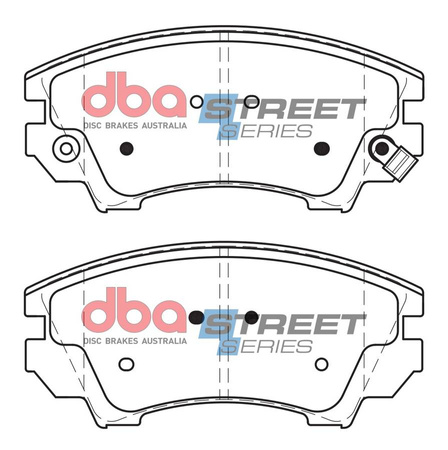 Přední brzdové destičky DBA Brake Pads Street Series Ceramic - DB1925SS CHEVROLET Camaro 5th Gen Malibu OPEL Astra J GTC Cascada Insignia Zafira Tourer SAAB 9-5 VAUXHALL