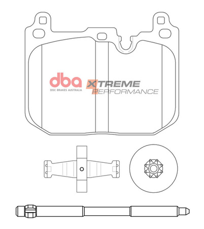 Přední brzdové destičky DBA Brake Pads Xtreme Performance - DB15131XP BMW 1 Series F40 116 118 120 xDrive F40 M135 X2 xDrive F39 MINI Clubman F54 Countryman F60 Hatch 3rd Gen F56