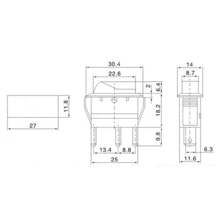 Vypínač ON / OFF s LED 12V 20A
