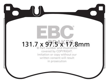 DP32178C - Sada brzdových destiček Série REDSTUFF EBC Brakes