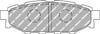 Zadní brzdová destička Ferodo Racing DS2500 FCP1947H SUBARU Forester III SH Impreza Hatchback Hatchback GR GH G3 II GD Saloon GR Legacy IV IV Estate B13 V V Estate Outback BL BP BM BR