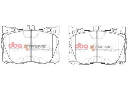 Přední brzdové destičky DBA Brake Pads Xtreme Performance - DB15062XP MERCEDES-BENZ C-Class W205 C43 AMG Cabriolet A205 4Matic Coupe C205 Estate S205 CLS C257 CLS350d CLS400d CLS450 E-Class W213 E300 E300de TD E300e E350 E350e E400 E43 E450 All-Terrain