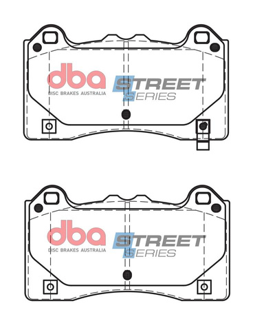 Přední brzdové destičky DBA Brake Pads Street Series Ceramic - DB15025SS FORD Focus Mk3