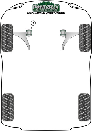 Přední lichoběžníkové rameno 30mm Polyuretanové pouzdro Powerflex Heritage Collection Seat Ibiza Models Ibiza MK3 6L (2002-2008) PFF85-201H