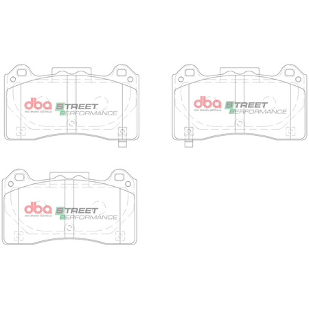 Přední brzdové destičky DBA Brake Pads Street Performance Hawk HB889x.550 - DB15025SP FORD Focus Mk3