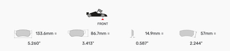 Přední brzdová destička Ferodo Racing DS1.11 FCP5261W TOYOTA YARIS