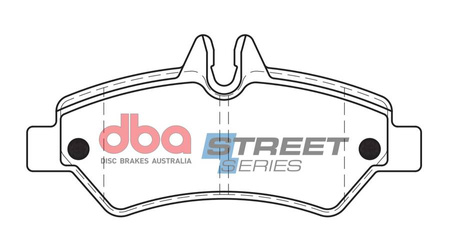 Zadní brzdové destičky DBA Brake Pads Street Series Semi-metallic - DB1972SS MERCEDES-BENZ Sprinter 209D 210D 211D 213D 214D 215D 216 216D 218D 219D 224 309D 310D 311D 313D 314D 315D 316 316D 318D 319D 324 416D 419D VOLKSWAGEN Crafter 30 35