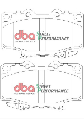 Přední brzdové destičky DBA Brake Pads Street Performance ECE R90 certified Hawk HB312x.591 - DB1199SP TOYOTA 4 Runner KZN130 LN130 VZN130 Hilux Surf LN131 Landcruiser FZJ80 HDJ80 HDJ81 HZJ80
