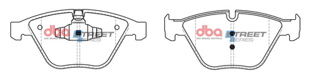 Přední brzdové destičky DBA Brake Pads Street Series Ceramic - DB2194SS BMW ALPINA D3 E90 E91 1 Series E81 120 E82 Coupe 125 E87 E88 Convertible 5 E60 520 523 525 E61