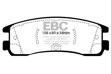 DP1122 - Sada brzdových destiček Série ULTIMAX2 EBC Brakes