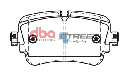 Zadní brzdové destičky DBA Brake Pads Street Series Ceramic - DB15031SS AUDI Q7 4M Q8 SQ7 e-tron