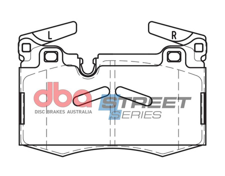 Přední brzdové destičky DBA Brake Pads Street Series Ceramic - DB2222SS MINI Clubman R55 Convertible R57 Coupe R58 Hatch 2nd Gen R56 Roadster R59