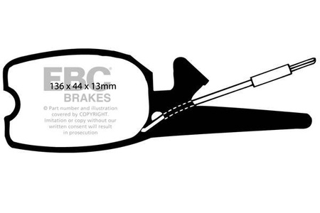 DP140 - Sada brzdových destiček Série ULTIMAX2 EBC Brakes