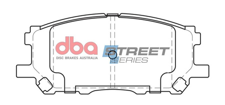 Přední brzdové destičky DBA Brake Pads Street Series Ceramic - DB1517SS LEXUS RX300 RX350 RX400h TOYOTA Harrier