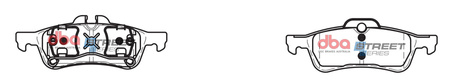 Zadní brzdové destičky DBA Brake Pads Street Series Ceramic - DB1687SS MINI Convertible R52 Hatch 1st Gen R50 R53 2nd R56