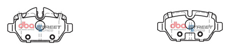 Zadní brzdové destičky DBA Brake Pads Street Series Ceramic - DB1783SS BMW 1 Series E81 116 118 120 E87 3 E90 316 318 320 E91