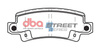 Zadní brzdové destičky DBA Brake Pads Street Series Ceramic - DB1920SS TOYOTA Corolla CDE120 NDE120 ZZE120 ZZE121 ZZE123