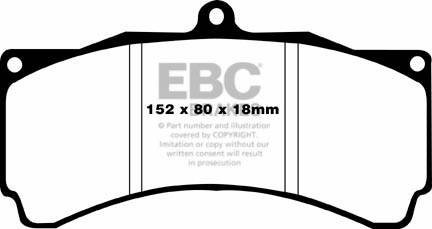 DP4012R - Sada brzdových destiček Série YELLOWSTUFF EBC Brakes