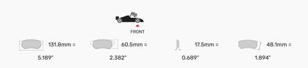 Přední brzdová destička Ferodo Racing DS2500 FCP4612H FORD B-Max Fiesta 6 Van 6 