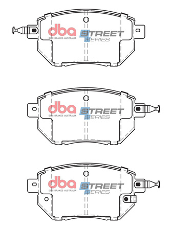 Přední brzdové destičky DBA Brake Pads Street Series Ceramic - DB1516SS INFINITI FX35 FX45 NISSAN Murano Z50