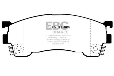 DP3971C - Sada brzdových destiček Série REDSTUFF EBC Brakes