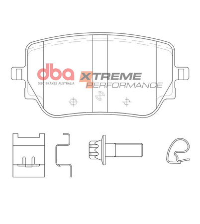 Zadní brzdové destičky DBA Brake Pads Xtreme Performance - DB15082XP MERCEDES-BENZ A-Class W177 A160 A160D A180 A180D A200 A200D A220 A220D A250 A250e A45 S AMG Saloon V177 4Matic B-Class W247 B180 B180D B200 B200D B220 B220D B250 CLA Shooting Brake X118