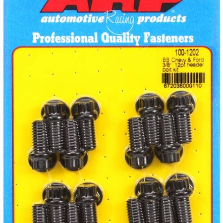Sady čepů pro záhlaví ARP 100-1202 BB Chevy & Ford 3/8" 12pt header bolt kit Chevrolet Big Block