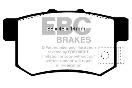 DP3781/2C - Sada brzdových destiček Série REDSTUFF EBC Brakes