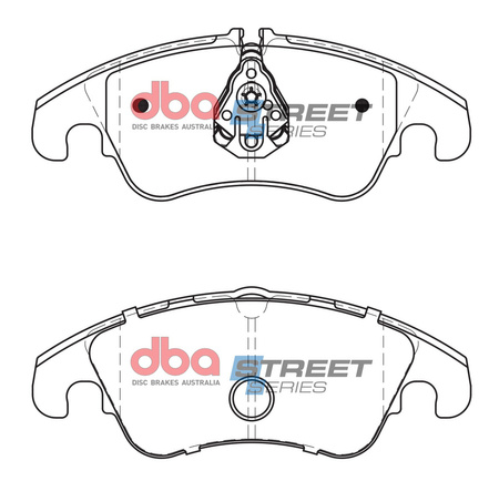 Přední brzdové destičky DBA Brake Pads Street Series Ceramic - DB2186SS AUDI A4 Allroad quattro B8 A5 Cabriolet A6 C7 Avant A7 4G8 Q5 8R S4 S5