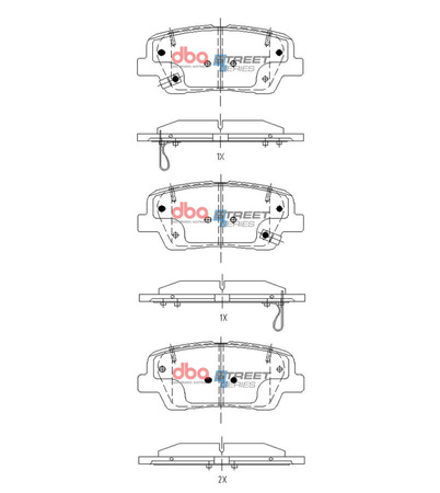 Brzdové destičky DBA Street Series Zadní brzdové destičky - DB15157SS