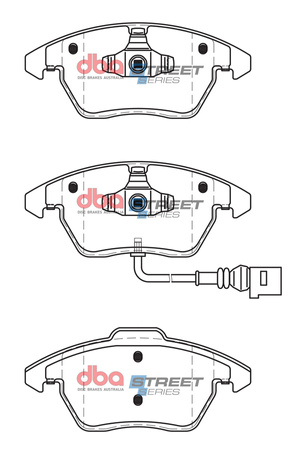 Přední brzdové destičky DBA Brake Pads Street Series Ceramic - DB1849SS AUDI A1 8X A3 8P Cabriolet quattro Q3 8U TT 8J SEAT Alhambra 7N Altea Freetrack Ibiza 6J 6P Leon 1P Toledo SKODA Fabia 5J NJ Octavia 1Z Rapid Spaceback Superb 3T Yeti VOLKSWAGEN