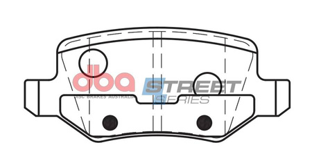 Zadní brzdové destičky DBA Brake Pads Street Series Ceramic - DB2020SS MERCEDES-BENZ A-Class W168 A160L A170D A170DL A190 A190L A210L S210 W169 A150 A160 A160D A170 A180 A180D A200 A200D B-Class W245 B150 B160 B170 B180 B180D B200 B200D Vaneo