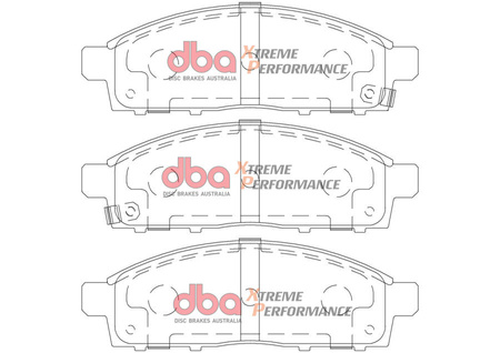 Přední brzdové destičky DBA Brake Pads Xtreme Performance - DB1774XP FIAT Fullback MITSUBISHI L 200 06-15 L200 MQ Series