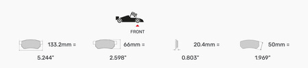 Přední brzdová destička Ferodo Racing DS3.12 FRP3116G FORD Fiesta 5 