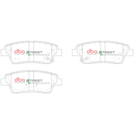 Zadní brzdové destičky DBA Brake Pads Street Performance Hawk HB662x.662 - DB15022SP HYUNDAI Equus Genesis BH Coupe DH Grand Sante Fe Santa KIA Sorento Stinger