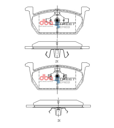 Přední brzdové destičky DBA Street Series - DB15168SS