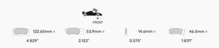 Přední brzdová destička Ferodo Racing DSUNO FCP4873Z MAZDA MX-5 IV,